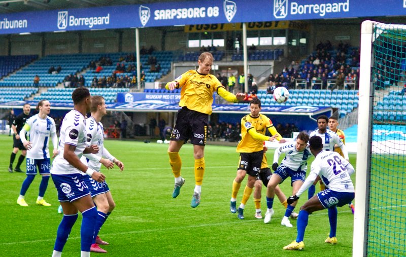 Eythor Bjørgolfsson fant nettmaskene i matchen mot Sarpsborg 08. FOTO: Joakim Bekkåsen