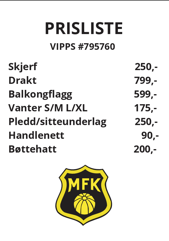 Send bestilling til admin@mossfk.no