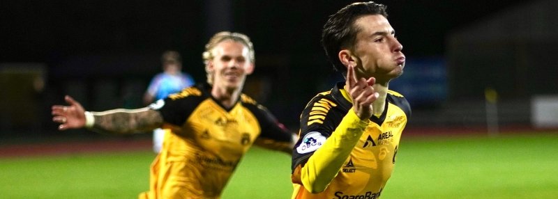 FØRSTE SCORING: Blerton Isufi scoret sitt første mål i OBOS-ligaen onsdag kveld.