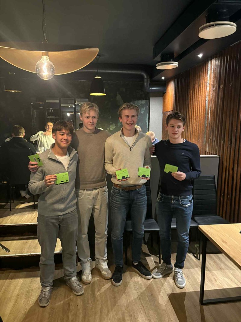 fra venstre: Kristian Asmyr, Axel Kase Berg, Kristoffer Brean og Jesper Haugland.